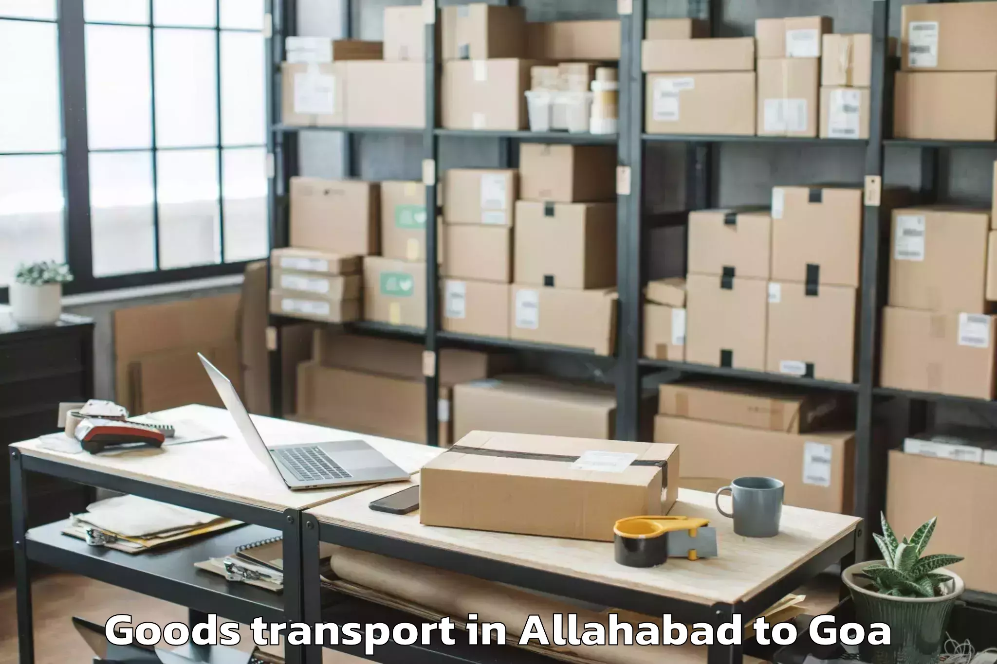 Professional Allahabad to Siolim Goods Transport